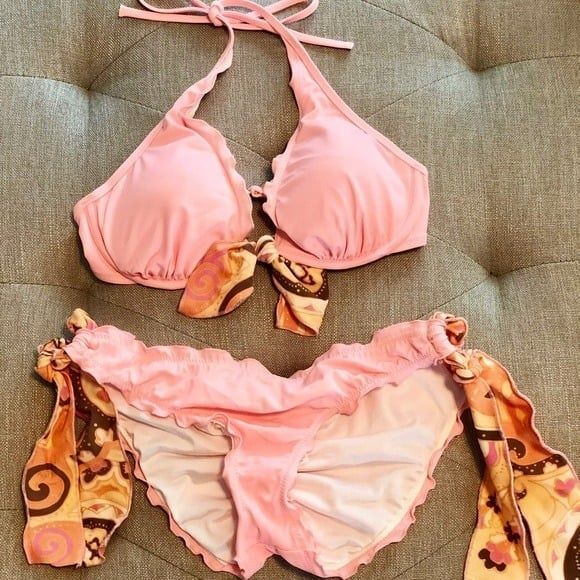 Victoria Secret super cute worn once, peach with cute ties - Picture 1 of 2